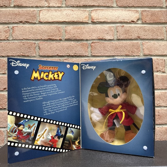 Disney Other - Sorcerer Mickey Mouse Applause Fantasia Plush 1990 VTG Box Tag Disney Doll Toy